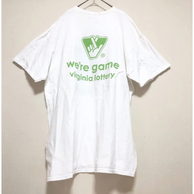 古着　ホワイト　Tシャツ　ビッグサイズ　XL US プリント　海外 メンズのトップス(Tシャツ/カットソー(半袖/袖なし))の商品写真