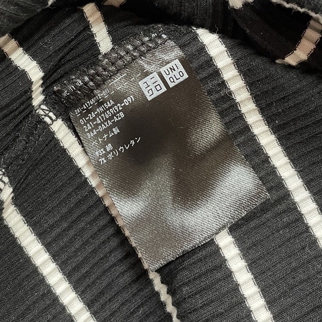 UNIQLO(ユニクロ)のリブUネックT  （5分袖）　ユニクロ レディースのトップス(Tシャツ(長袖/七分))の商品写真