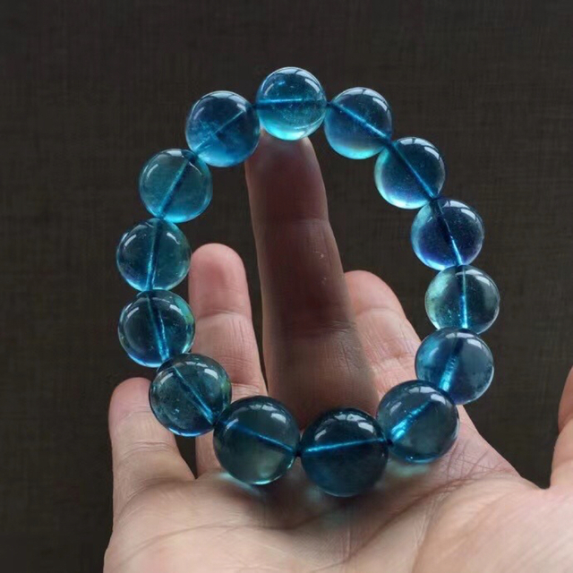 天然】アクアマリン ブレスレット15.5mm-