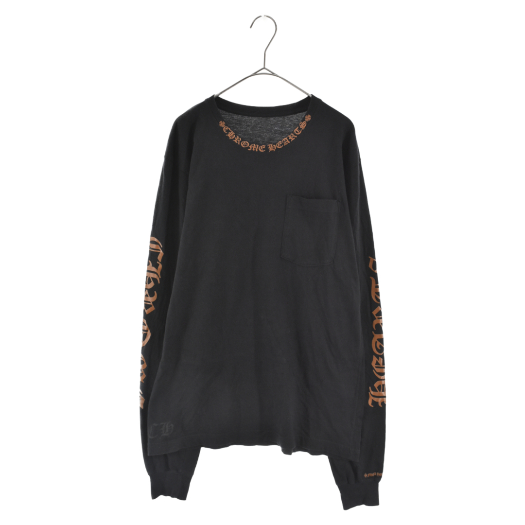 CHROME HEARTS クロムハーツ Neck Logo L/S Tee クロムハーツ ネック