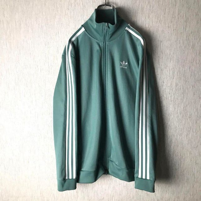 3620-1美品adidasトラックセットアップベッケンバウアーブルーグリーン