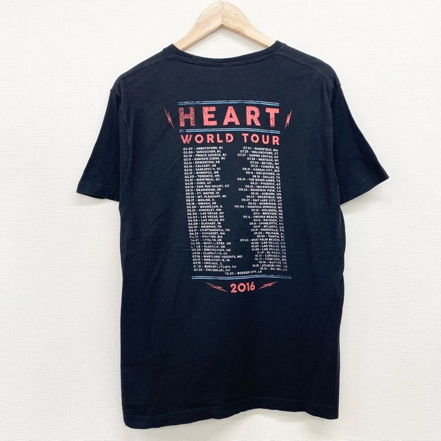 US古着 ハート HEART バンドTシャツ 半袖 WORLD TOUR 2016 サイズ