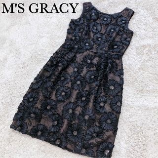 Ｍ'S GRACY ワンピース ノースリーブ レース パーティー 二次会 清楚