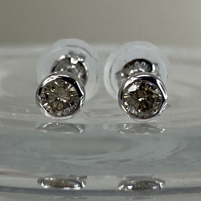 pt900 プラチナ 天然ダイヤモンド 0.16ct ピアス-