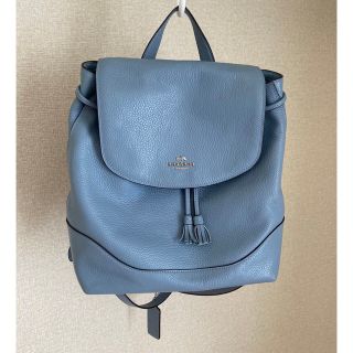 コーチ(COACH)のコーチ　リュック　本革製　ライトブルー(リュック/バックパック)