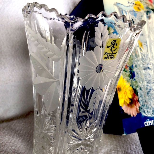 ☆美品 セレブリタ花器/クリスタルガラス花瓶 Made In Slovakia☆の
