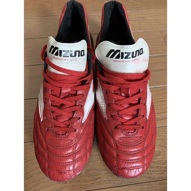 ミズノ サッカースパイク モレリアウェーブ 26.0 赤色 中古美品 [宅送