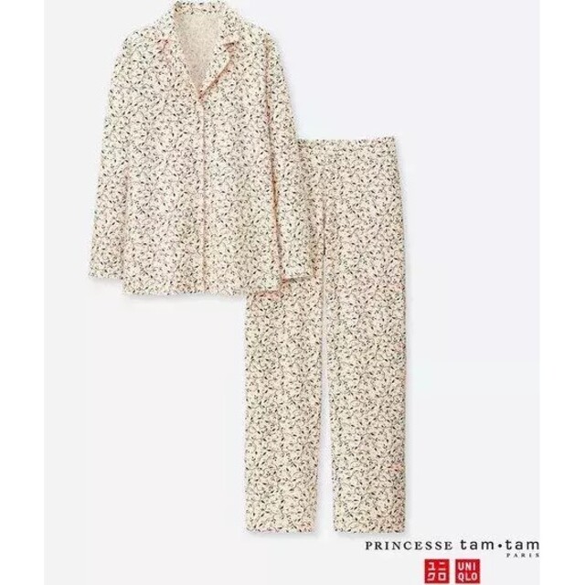 UNIQLO(ユニクロ)のUNIQLO レディース フランネルパジャマL PRINCESm tam・tam レディースのルームウェア/パジャマ(パジャマ)の商品写真