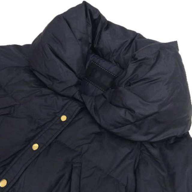 トゥービーシック ダウンジャケット ボリュームカラー 裾フリル 紺 40 2