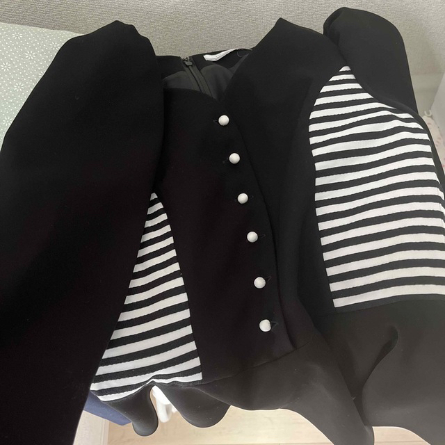 BORDERS at BALCONY - HEART NECK TWILL BLOUSE / ハートネックツイル