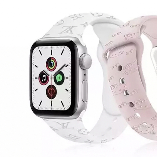 Apple Watch(アップルウォッチ)のアップルウォッチ　バンド　ホワイト　42〜45ミリ対応 メンズの時計(ラバーベルト)の商品写真