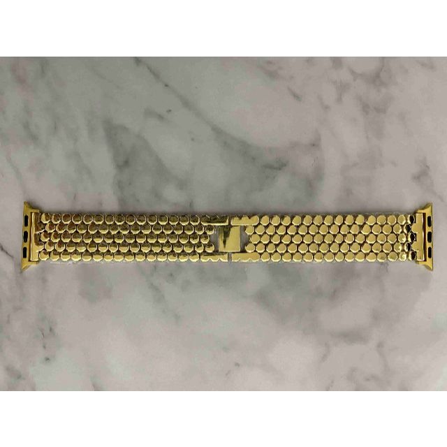 蜂の巣 チェーンバンド 38/40/41mm対応 ゴールド メンズの時計(金属ベルト)の商品写真