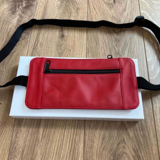 supreme Leather Waist Shoulder Pouch 赤