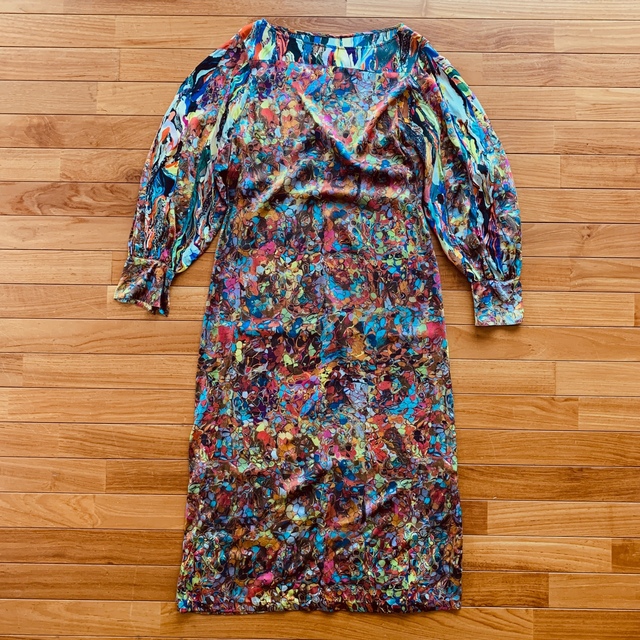 Dries Van Noten シルクプリントドレス/ワンピース モザイク柄 高速