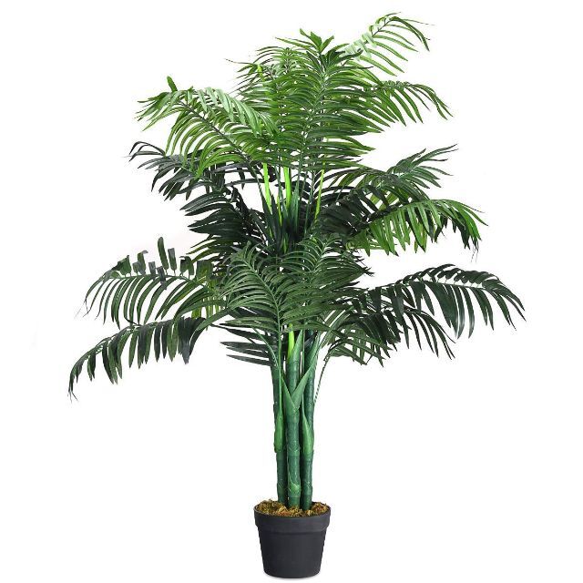 【新着商品】TANGKULA 人工 観葉植物 フェイク 110cm フェイクグリ