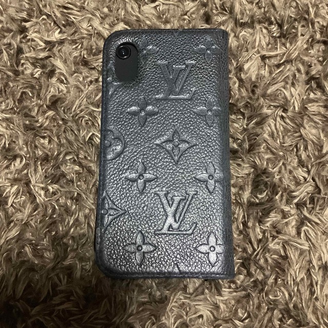 LOUIS VUITTON(ルイヴィトン)のルイヴィトン　iPhoneケース　黒　モノグラム　廃番　ダメージあり　ブラック スマホ/家電/カメラのスマホアクセサリー(iPhoneケース)の商品写真