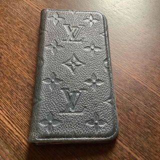 ルイヴィトン(LOUIS VUITTON)のルイヴィトン　iPhoneケース　黒　モノグラム　廃番　ダメージあり　ブラック(iPhoneケース)