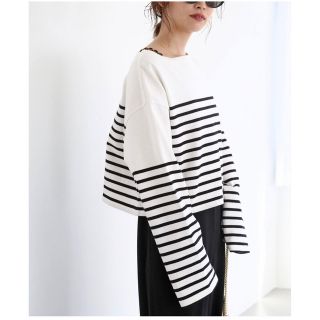 ドゥーズィエムクラス(DEUXIEME CLASSE)のDeuxieme Classe Cropped Stripe Tシャツ(カットソー(長袖/七分))