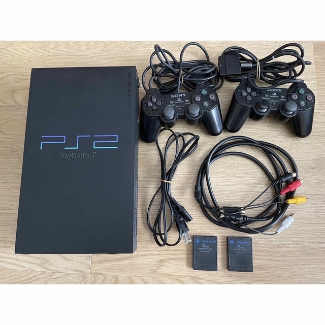 PS2 本体　SCPH-30000 コントローラー×2 メモリーカード×2