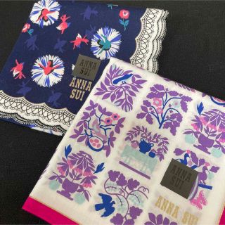 アナスイ(ANNA SUI)の新品　ANNA SUI 花柄　ハンカチ　2枚セット(ハンカチ)