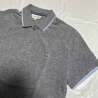 ラコステ(LACOSTE)のラコステ　スリムフェット　ポロシャツ　グレー(ポロシャツ)