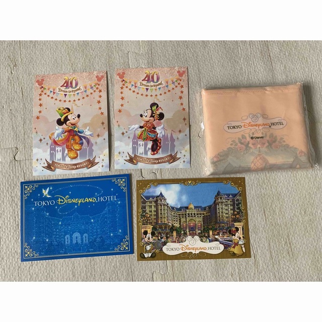 Disney(ディズニー)の［値下げ］ディズニーランドホテル　エコバッグ　ポストカード レディースのバッグ(エコバッグ)の商品写真