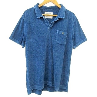 ベイフロー(BAYFLOW)のベイフロー BAYFLOW 近年 インディゴ パイル ポロシャツ 半袖 4 青(ポロシャツ)