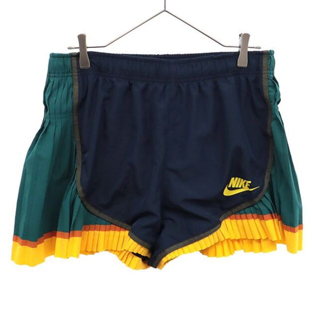 ナイキ サカイ コラボ プリーツ 切替 ショートパンツ L NIKE sacai Pleated Tempo Shorts CD6312-451 レディース   【230506】