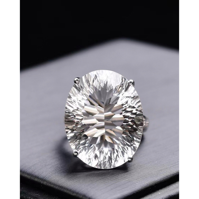 ⭐︎【高級】白水晶 リング s925 10.9g レディースのアクセサリー(リング(指輪))の商品写真