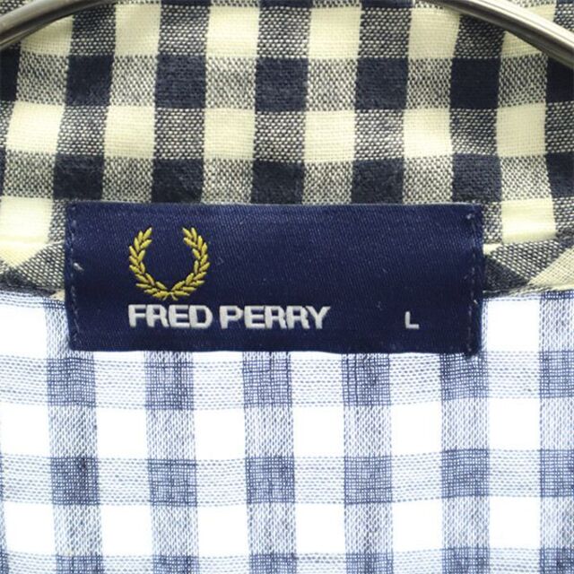 FRED PERRY - フレッドペリー リネンブレンド ギンガムチェック シャツ