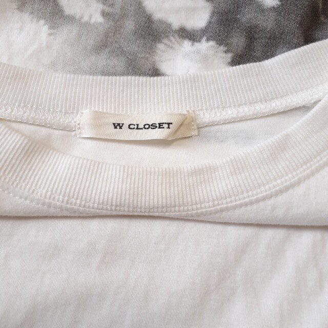 w closet(ダブルクローゼット)の半袖Tシャツ　ホワイト　w closet フォトプリントTシャツ メンズのトップス(Tシャツ/カットソー(半袖/袖なし))の商品写真