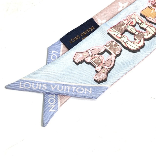 ルイヴィトン LOUIS VUITTON バンドーBB LV＆ME M76443 ロゴ バンドースカーフ スカーフ シルク ピンク