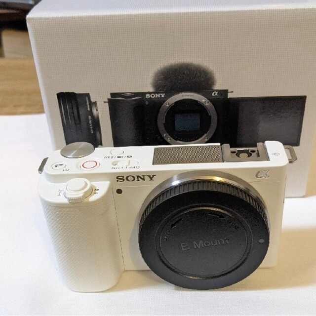 中古美品】SONY ZV-E10 ホワイト ミラーレスカメラ 4K ともなう 中古美品】SONY ZV-E10 ホワイト ミラーレスカメラ 4K ともなう