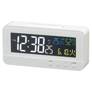 【特価セール】MAGマグ 置き時計 電波 デジタル カラーハーブ 温度 湿度 日(置時計)
