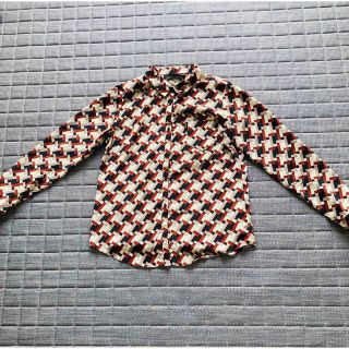 カリアング(kariang)の（美品）カリアング　ポリエステル100％　モザイク柄シャツ(シャツ/ブラウス(長袖/七分))