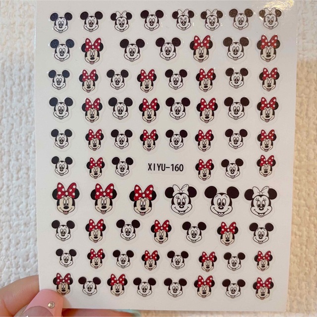 Disney(ディズニー)のミッキーミニー　ネイルシール　ステッカー　セット(A)+(B) コスメ/美容のネイル(デコパーツ)の商品写真