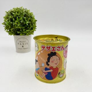 クッキー缶 貯金箱 収納缶 サザエさん 昭和レトロ(小物入れ)