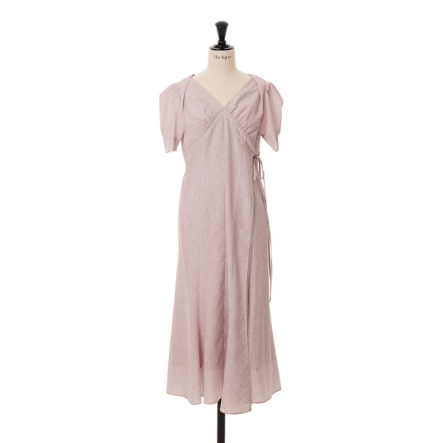 Her lip to(ハーリップトゥ)のHerlipto PalermoWrap-EffectDress pink M レディースのワンピース(ロングワンピース/マキシワンピース)の商品写真