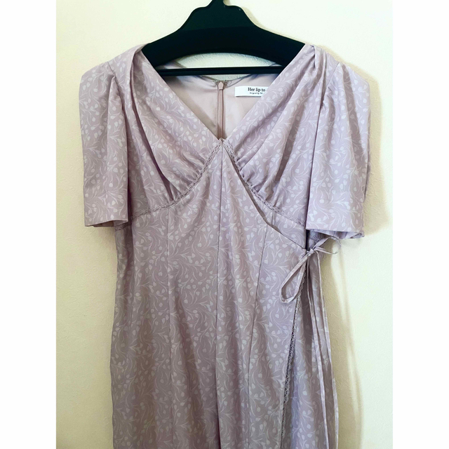 Her lip to(ハーリップトゥ)のHerlipto PalermoWrap-EffectDress pink M レディースのワンピース(ロングワンピース/マキシワンピース)の商品写真