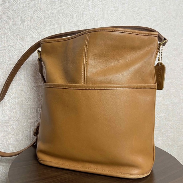 キャメル ワンポケット オールドコーチ ショルダーバッグ OLD COACH