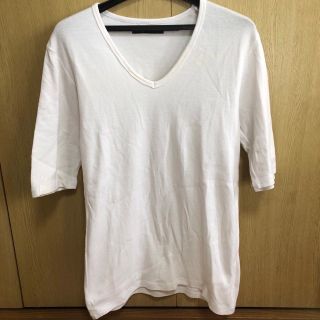 Ｖネック　ホワイト　七分袖　トップス(Tシャツ/カットソー(七分/長袖))