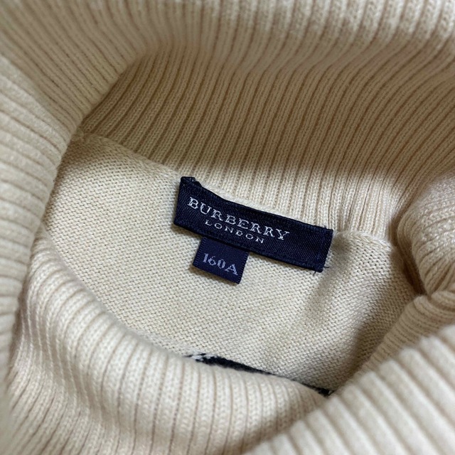 BURBERRY(バーバリー)のBURBERRY LONDON ニット　ベスト　タートルネック　ベージュ　160 キッズ/ベビー/マタニティのキッズ服女の子用(90cm~)(ニット)の商品写真