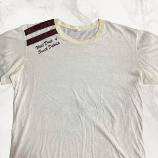 JIH  ビンテージ 90s  白 アメリカ　スーベニア　サスダコタ Tシャツ(Tシャツ/カットソー(半袖/袖なし))