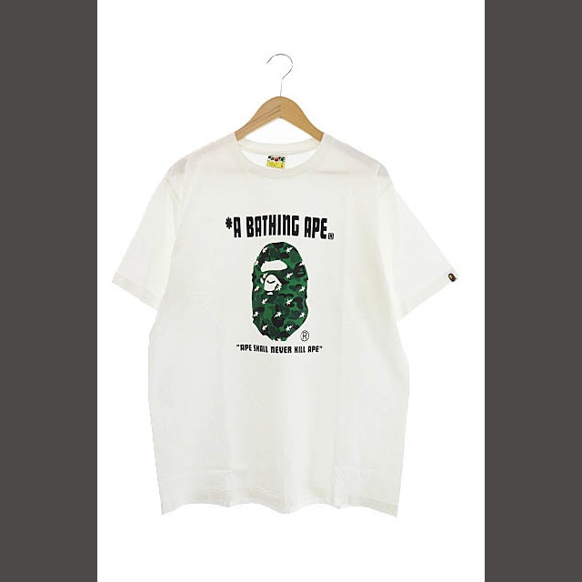 トップス アベイシングエイプ APE スター グリーン カモ 迷彩 半袖 T