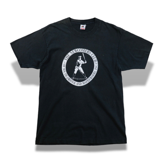 フルーツオブザルーム(FRUIT OF THE LOOM)の90s USA製 ヴィンテージTシャツ　シングルステッチ　グラフィック　野球　黒(Tシャツ/カットソー(半袖/袖なし))