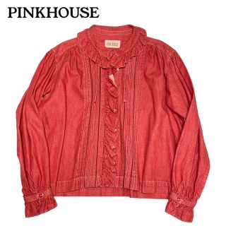 ピンクハウス(PINK HOUSE)のPINK HOUSE デニムフリルブラウス　ピンクハウス(シャツ/ブラウス(長袖/七分))