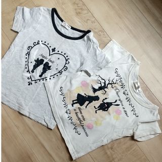 (汚れあり)女の子用Tシャツ 2着セット 90cm(Tシャツ/カットソー)