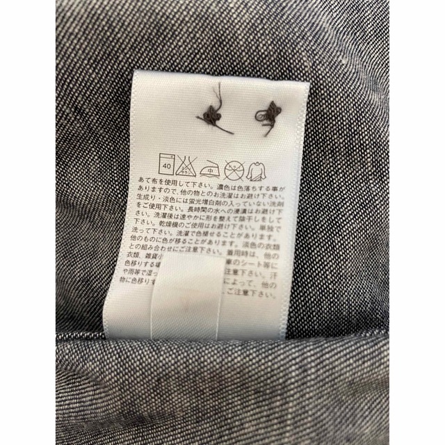 UNIQLO(ユニクロ)の美品ユニクロ　デニム調シャツ　ドット柄　S レディースのトップス(シャツ/ブラウス(長袖/七分))の商品写真