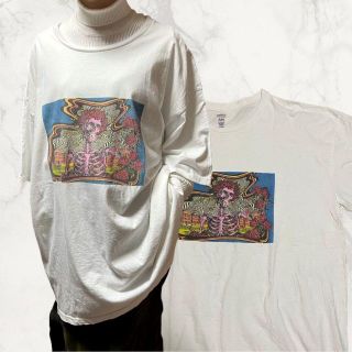 JIC ビンテージ   白 グレイトフル・デッド　ゆるだぼ　バンド Tシャツ(Tシャツ/カットソー(半袖/袖なし))