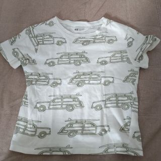 エイチアンドエム(H&M)の車柄　半袖　Tシャツ　120ぐらい(Tシャツ/カットソー)